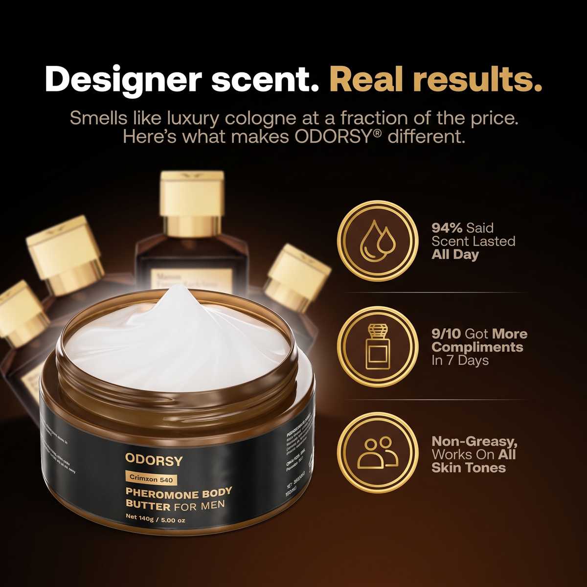 Designer scent. Real results.