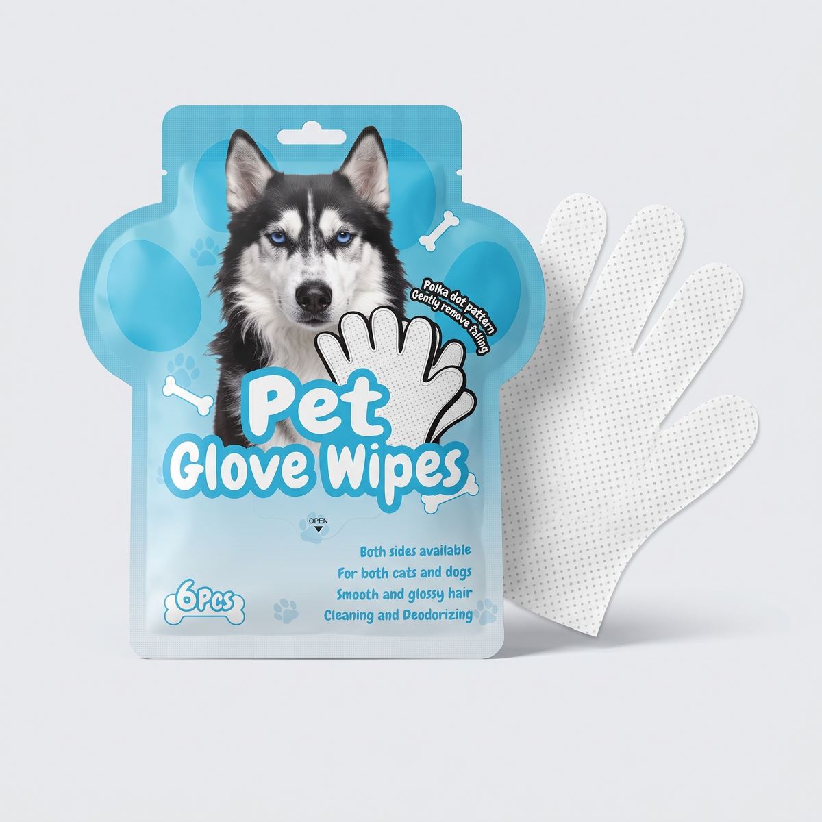 Pet Glove Wipes 6 pack